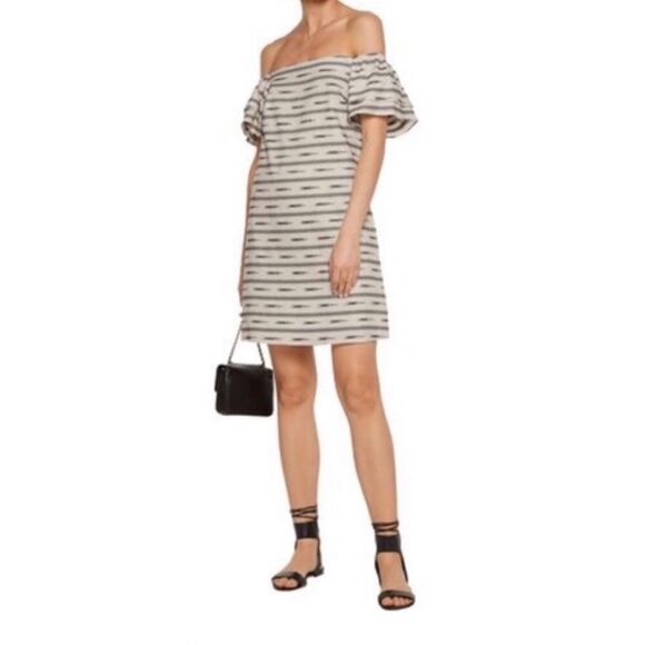 Alice + Olivia Dresses & Skirts - Alice + Olivia Off The Shoulder Tula Mini Dress Linen‎ Southwest Womens Medium